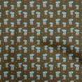 thumbnail image 1 of oneOone Rayon Brown Fabric Circus Craft Projects Decor Fabric Printed By The Yard 56 Inch Wide, 1 of 5