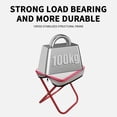 thumbnail image 4 of Miogawg Outdoor Folding Stool Portable Handle Bag Mini Folding Chair Fishing Stool Queueing Zipper Stool Camping Fully Foldable Chair, 4 of 9