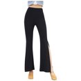 thumbnail image 1 of AherBiu Flare Yoga Pants Pantalon pour Femmes à Fente, Jambe Évasée, Extensible, Confortable, Entraînement, Danse, 1 of 7