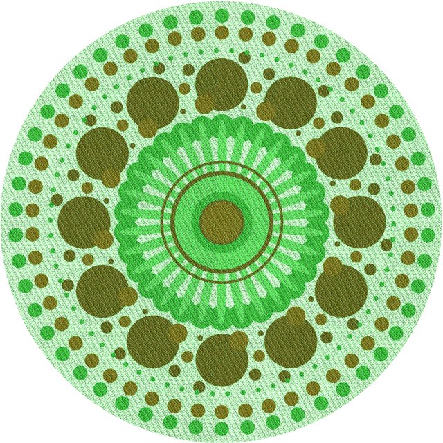Ahgly Company Tapis Rond Lavable en Machine Intérieur Transitionnel Vert, 4 Pieds Rond