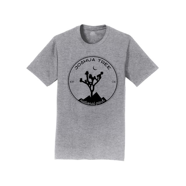 Gravity Outdoor Co. T-Shirt Homme Joshua Tree - Logo Noir - Chiné - Moyen