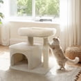 thumbnail image 4 of Gymax 19.5'' Small Cat Tree w/Large Padded Plush Perch Condo Sisal Scratching Posts Beige, 4 of 10