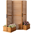 thumbnail image 1 of Outsunny Outdoor Privacy Screen with 4 Raised Beds and Drainage Holes, 1 of 10