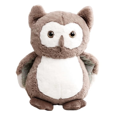 Yinanstore Jouet Hibou Mignon Décoration Figurine de Simulation Coussin de Confort Hibou Peluche Jouet pour Enfants Cadeaux Maison Enfants Adultes Filles - Gris Foncé 40cm