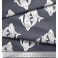 thumbnail image 3 of Soimoi Tissu Satin Modal à Blocs de Poisson, Imprimés au Mètre, 42 Pouces de Large, 3 of 3