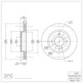 thumbnail image 4 of Dynamic Friction Rotor de Frein à Disque avant 600-54063 (1) pour Ford Fiesta 2011-2019, Ford Figo 2016-2017, 4 of 4