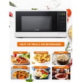 thumbnail image 4 of 1.1 Cu Ft Microwave with 10 Power Levels, Small Microwave with Push Button, 1000W Countertop Microwave, 4 of 7