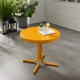 thumbnail image 4 of Crosley Furniture Table d'Appoint Rétro en Métal pour Patio, Fini Lustré Tangerine, 4 of 9