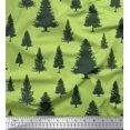 thumbnail image 1 of Soimoi Green Rayon Fabric Deodar Cedar Tree Fabric Prints By Yard 42 Inch Wide, 1 of 5