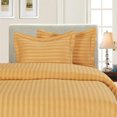 thumbnail image 1 of Mocassi 3-Piece Striped Duvet Cover Set, 1500 Thread Count, Button Closure - Cooling, Breathable Material- Wrinkle, Fade, Stain Resistant, Full/Queen, Gold, 1 of 4