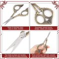 thumbnail image 2 of HLONK 2Inch Stainless Steel Scissors Silver Sewing Embroidery Scissors Small Precision Detail Scissors Vintage Shears Sharp Cutter for Fabric Paper Cutting Craft Art Work DIY Tool DIY, 2 of 9