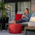 thumbnail image 4 of Pouf intérieur/extérieur Gouchee Home Soleil – Pouf rouge hydrofuge rembourré de billes de polystyrène, léger et résistant, pour terrasse, balcon ou salon, 4 of 14