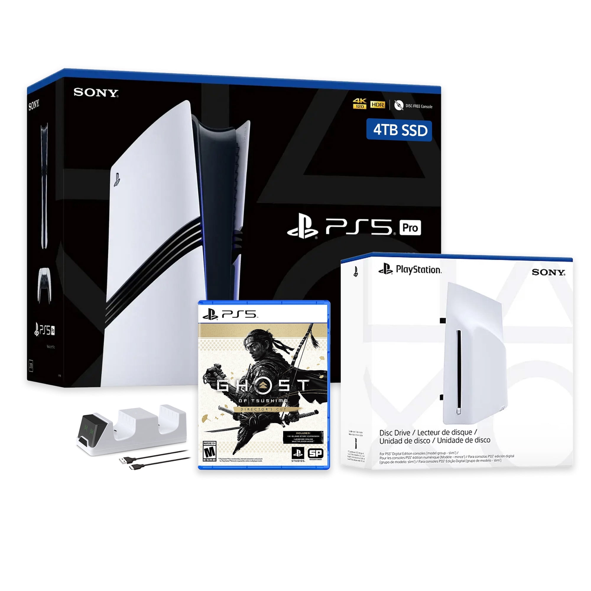 プレイステーション5 PlayStation 5 Pro 4TB SSD Console with Disc Drive, Wireless
