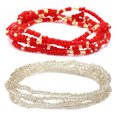thumbnail image 1 of 2PCS Women Waist Bead Chain Fashion Bead Body Chain Belly Chain for Beach, 1 of 10