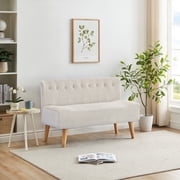 AKDSteel Modern 2-Seater Fabric Sofa, Double Sofa With Soft Sponge Cushions And Sturdy Plywood Frame