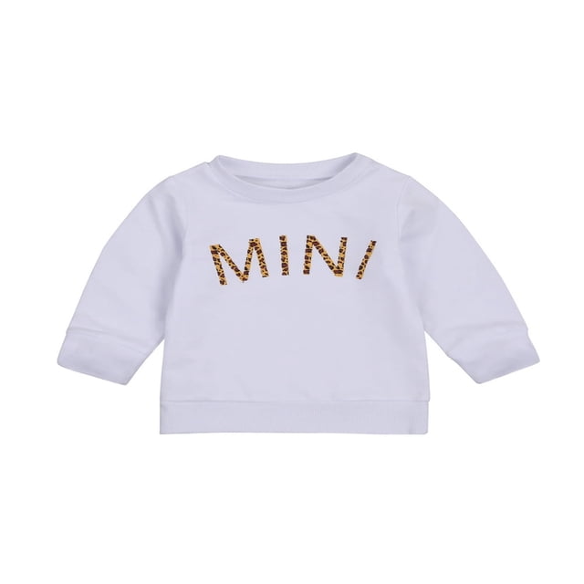 Mommy and Me Matching T-Shirt Long Sleeve Pullover Sweater Tops Blouse Family Fall Outfit