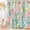 Couleur Vive, variante sur Rideau de Douche Feuilles de Palmier Vert Sarcelle Boho - Style Géométrique Abstrait Moderne Minimaliste Mi-Siècle, Tissu Imperméable avec Crochets, 72x84 Pouces, Parfait pour Salles de Bains Chics et Rustiques