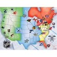 thumbnail image 2 of NHL Hockey Map 24" X 18" Puzzle, 2 of 2