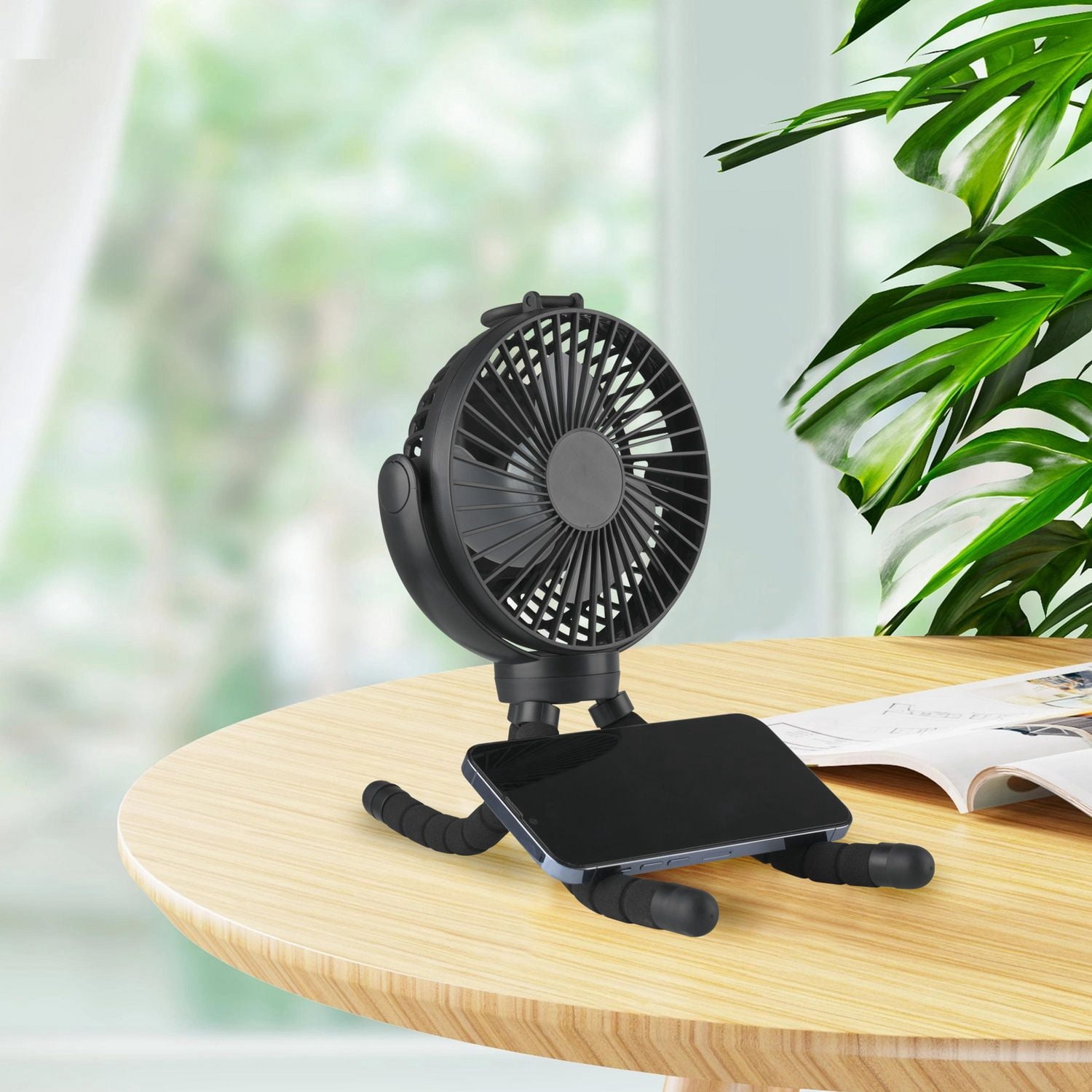 Ventilateur flexible personnel rechargeable Mainstays avec trépied réglable