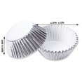 thumbnail image 4 of 100 Pieces Cupcake Paper Liners Mini Non-Stick Muffin Baking Molds DIY Pastry Chocolate Home Kitchen Bakeware, Silver, 4 of 9