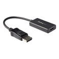thumbnail image 1 of StarTech.com DisplayPort to HDMI Adapter, 4K 60Hz HDR10 Active DisplayPort 1.4 to HDMI 2.0b Video Converter, 4K DP to HDMI Adapter Dongle for Monitor/Display/TV, Latching DP Connector - Ultra HD, EMI Shielding (DP2HD4K60H) - Adapter - DisplayPort male latched to HDMI female - 9.9 in - shielded - black - 4K support - for P/N: ST121HD20FXA, SV231DHU34K6, SV231HU34K6, SV431HU34K6, 1 of 7