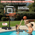 thumbnail image 2 of Danrelax Pool Basketball Hoop, Height Adjustable 3.9" to 6.9", Orange Steel Frame, Water Base, Includes Air Pump, 8-Inch Rubber Ball, Indoor & Outdoor Use, 2 of 7