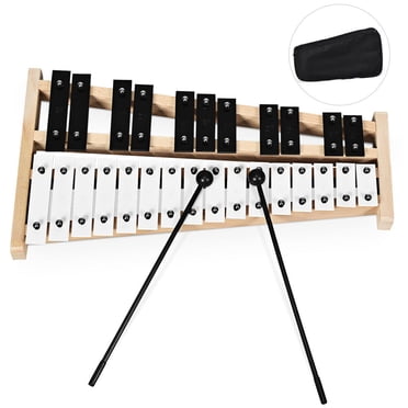 Costway 27 Note Foldable Glockenspiel Xylophone Aluminum Music Instrument