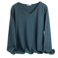 thumbnail image 3 of Kcodviy Femmes Col Rond Molleton Hauts Thermiques pour Femmes Manches Longues Ensemble Doublé Thermique Ajusté Hauts Thermiques pour Dames Hauts à Manches Longues Chandails Thermiques à Manches Longues Hauts d'Hiver, 3 of 7