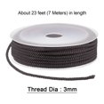 thumbnail image 2 of Twisted Nylon Twine Thread Beading Cord 3mm 7M/23 Feet Extra Strong Braided Nylon String, Deep Coffee, 2 of 6