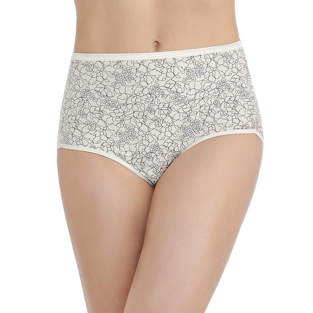 Vanity Fair Womens Body Shine Illumination Brief, 7, Tranquil Lace Print