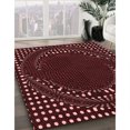 thumbnail image 3 of Ahgly Company Tapis d'Intérieur Lavable à la Machine, Carré, Transitionnel, Brun Chocolat, Tapis de Zone, 6 Pieds Carré, 3 of 7
