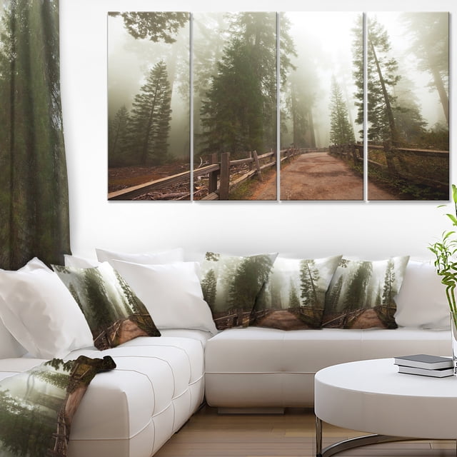 Foggy Sequoya National Park - Oversized Landscape Canvas Art