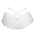 thumbnail image 4 of FAIWAD String pour Femme en Dentelle Crochet Respirant Culotte à Bretelles Croisées Extensible, 4 of 6