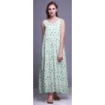 thumbnail image 3 of Bimba Nuisettes en Rayonne Imprimées pour Femmes Robe Sans Manches Tenue de Nuit Robe Maxi-2x, 3 of 5