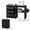 Black, variant on Costway Folding Sewing Machine Table with Power Outlets, 3 Storage Bins & Open Shelf Pink