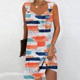 thumbnail image 2 of Penkiiy Robes de Printemps pour Femmes 2024 Décontractées Imprimées Amples Sans Manches Couleur Unie Col Rond Tempérament Élégantes Robes Dos Nu 2TG Multicolore, 2 of 5