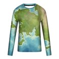 thumbnail image 4 of TIMIFIS T-Shirt pour Homme Classique Incontournable Chemises pour Hommes Hauts Décontractés Col Rond Chandail à Enfiler Manches Longues T-Shirt Hauts Été Vêtements Confortables Chemise à Imprimé Graphique Vintage-Greenfall, 4 of 5