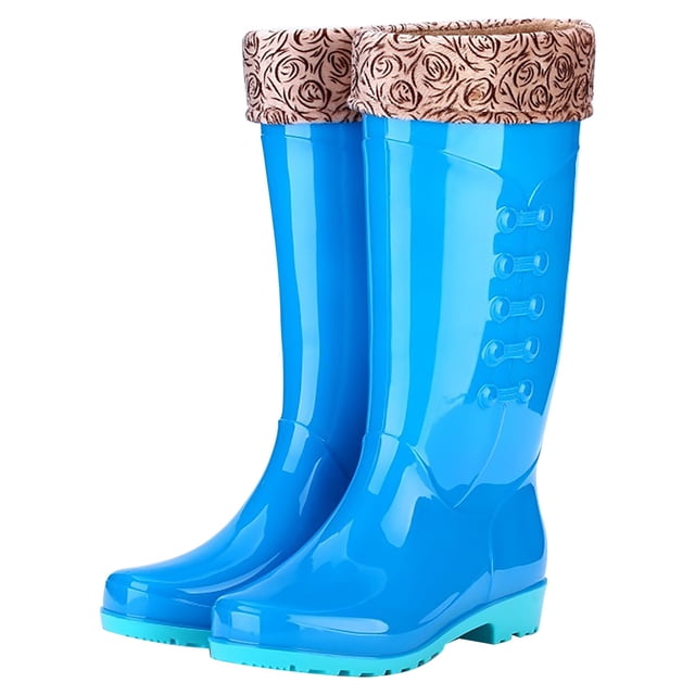 Adult High-top Non-slip And Waterproof Rain Boots With Velvet And Wear-resistant