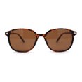 thumbnail image 3 of Elegant Thin Plastic Rounded Rectangle Gentlemens Sunglasses Tortoise Brown, 3 of 4