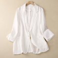 thumbnail image 1 of Vestes Blazer pour Femmes Liquidation Femmes Dames Uni Col Rabattu Veste Manches Longues Manteau Vêtement d'Extérieur, 1 of 6
