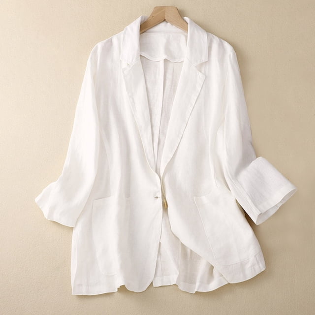 Vestes Blazer pour Femmes Liquidation Femmes Dames Uni Col Rabattu Veste Manches Longues Manteau Vêtement d'Extérieur