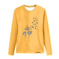 thumbnail image 4 of Pisexur Hauts pour Femmes Mode d'Automne T-Shirt à Imprimé Graphique Amusant Col Rond Manches Longues Chemises pour Femmes Chic Décontracté Hauts de Sortie Confort Polyvalent Blouses Légères, 4 of 5