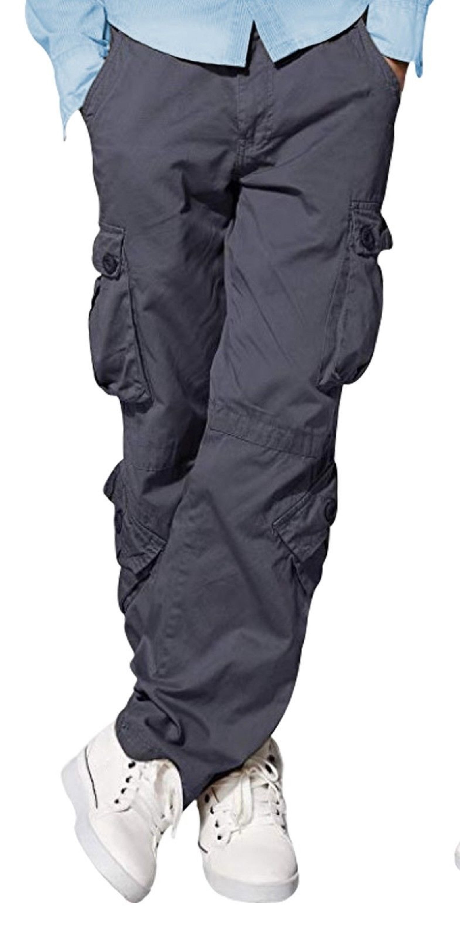 Pantalon Cargo Décontracté pour Hommes, Coupe Décontractée Confortable, Multi-Poches, Style Armée Sauvage