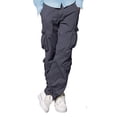 thumbnail image 1 of Pantalon Cargo Décontracté pour Hommes, Coupe Décontractée Confortable, Multi-Poches, Style Armée Sauvage, 1 of 1