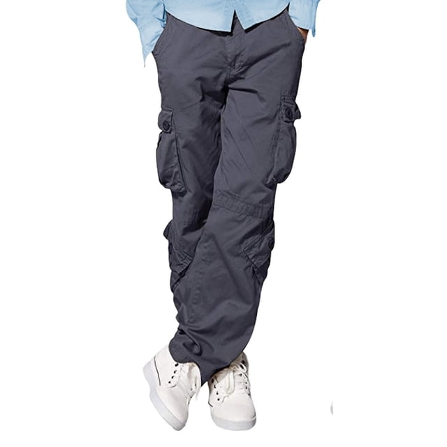 Pantalon Cargo Décontracté pour Hommes, Coupe Décontractée Confortable, Multi-Poches, Style Armée Sauvage