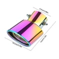 thumbnail image 3 of CEHVOM Car Accessories,Car Modified Exhaust Pipe Outlet Universal Stainless Steel Exhaust Pipe Modified Tailpipe Cover Decoration Universal Tailpipe Exhaust Cover, 3 of 6