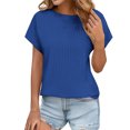 thumbnail image 1 of Yuyuzo Womens Workout Tops Short Sleeve Yoga Running Cropped Basic Tees Crewneck Athletic Tight T Shirts, 1 of 6