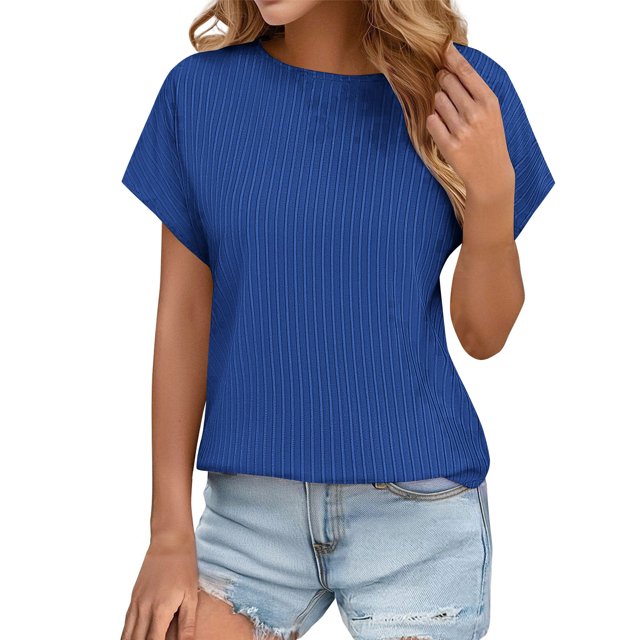 Yuyuzo Womens Workout Tops Short Sleeve Yoga Running Cropped Basic Tees Crewneck Athletic Tight T Shirts