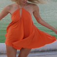 thumbnail image 2 of Robe Formelle pour Femmes à Col Licou, Ample, Dos Nu, Mini Robe de Soirée, 2 of 7