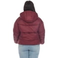 thumbnail image 3 of White Mark Women's Zip Hooded Puffer Jacket with Pockets, 3 of 7